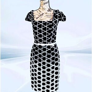 David Meister Black & White Dress 4